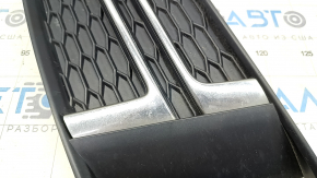 Front bumper grille right Audi A4 B9 17-19 s-line, without radar, light chrome, sand