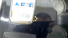 Center console trim with cup holder Ford Edge 19 - black, under parking sensors, scratches, coating swelled