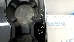 Center console trim with cup holder Ford Edge 19 - black, under parking sensors, scratches, coating swelled
