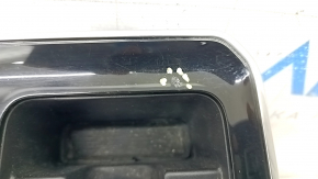 Center console trim with cup holder Ford Edge 19 - black, under parking sensors, scratches, coating swelled