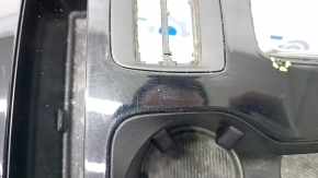 Center console trim with cup holder Ford Edge 19 - black, under parking sensors, scratches, coating swelled
