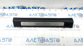 Front left door sill trim Ford Edge 15 - black with backlight, scratches, broken mount