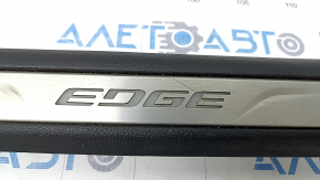 Front left door sill trim Ford Edge 15 - black with backlight, scratches, broken mount