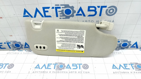 Left visor Ford Edge 15 - gray, with control, with backlight, without hook