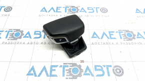 Gear knob Audi A4 B9 17- with upper cover, leather, black, scratches