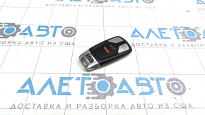 Key smart Audi A4 B9 17-type 1, 4 buttons, worn, scratches, chrome is used