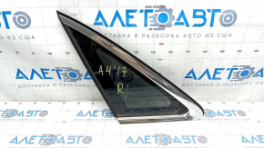 Window blind glass rear left Audi A4 B9 17-19 chrome, scratches on chrome