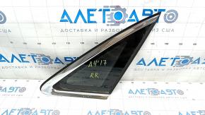 Window blind glass rear right Audi A4 B9 17-19 chrome, scratches on chrome