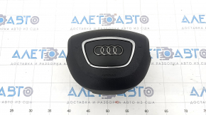 Airbag in steering wheel driver Audi A4 B8 13-16 rest, black, chrome peeled, scratch