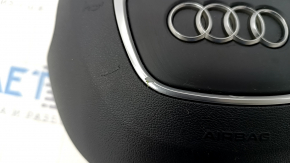 Airbag in steering wheel driver Audi A4 B8 13-16 rest, black, chrome peeled, scratch