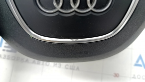 Airbag in steering wheel driver Audi A4 B8 13-16 rest, black, chrome peeled, scratch