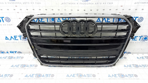 Radiator grille assembly Audi A4 B8 13-16 rest gloss, S line, butt, crack in molding