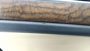 Door trim card front left Audi A4 B8 13-16 rest black with beige insert leather, armrest leather, molding under wood structure, sedan, butt
