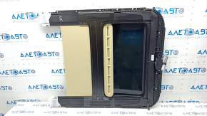 Sunroof assembly Audi A4 B8 08-16 sedan, beige curtain, needs cleaning, dent on curtain, scratches on glass