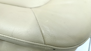 Passenger seat Audi A4 B8 13-16 without airbag, electric, beige leather, scratches on leather and lining, needs cleaning