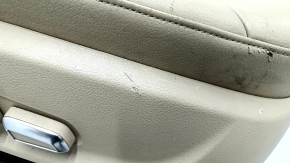 Passenger seat Audi A4 B8 13-16 without airbag, electric, beige leather, scratches on leather and lining, needs cleaning