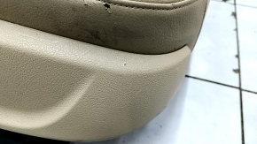 Passenger seat Audi A4 B8 13-16 without airbag, electric, beige leather, scratches on leather and lining, needs cleaning