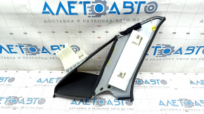 Right rear window trim Audi A4 B9 17 - black, worn, broken fasteners