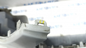 Bare front bumper Audi A4 B8 13-16 rest, white, under headlight washers, dent, scratches, broken fasteners