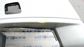 Bare front bumper Audi A4 B8 13-16 rest, white, under headlight washers, dent, scratches, broken fasteners