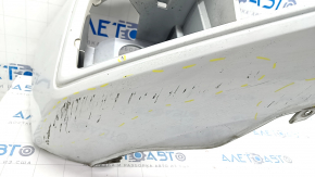 Bare front bumper Audi A4 B8 13-16 rest, white, under headlight washers, dent, scratches, broken fasteners
