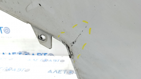 Bare front bumper Audi A4 B8 13-16 rest, white, under headlight washers, dent, scratches, broken fasteners