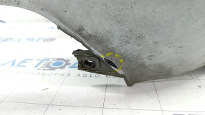 Bare front bumper Audi A4 B8 13-16 rest, white, under headlight washers, dent, scratches, broken fasteners