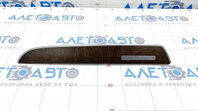Front panel trim in dashboard Audi A4 B8 08-16 dark wood, structure, quattro