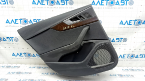 Door trim card rear left Audi A4 B9 17-19 black, black armrest, leather, wood insert, Bang and Olufsen, broken mount