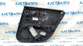 Door trim card rear left Audi A4 B9 17-19 black, black armrest, leather, wood insert, Bang and Olufsen, broken mount