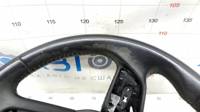 Bare steering wheel Audi A4 B9 17 - leather, black, for cleaning, scratches