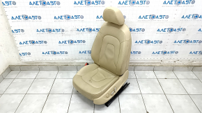 Driver's seat Audi A4 B8 13-16 without airbag, electric, beige leather, needs cleaning, cracks