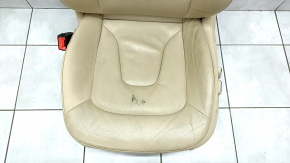 Driver's seat Audi A4 B8 13-16 without airbag, electric, beige leather, needs cleaning, cracks