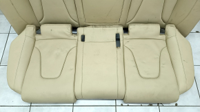 Rear row of seats 2nd row Audi A4 B8 13-16 beige leather, solid back, needs cleaning, tear, dented