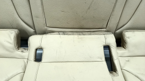 Rear row of seats 2nd row Audi A4 B8 13-16 beige leather, solid back, needs cleaning, tear, dented