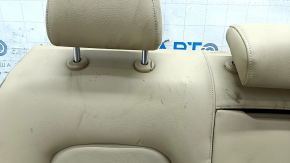 Rear row of seats 2nd row Audi A4 B8 13-16 beige leather, solid back, needs cleaning, tear, dented