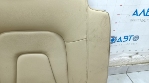Rear row of seats 2nd row Audi A4 B8 13-16 beige leather, solid back, needs cleaning, tear, dented