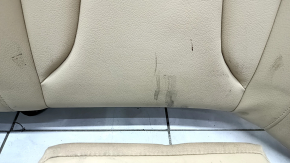Rear row of seats 2nd row Audi A4 B8 13-16 beige leather, solid back, needs cleaning, tear, dented