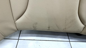 Rear row of seats 2nd row Audi A4 B8 13-16 beige leather, solid back, needs cleaning, tear, dented