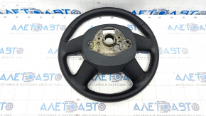 Bare steering wheel Audi A4 B8 13-16 leather black, 4 spokes, scratches on leather