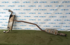 Rear muffler with barrel Ford Edge 15-20 2.0T FWD with catalytic converter