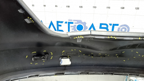 Bare rear bumper Audi A4 B8 13-16 rest without parking sensors S-Line, white, frame broken, torn, dented, broken fasteners