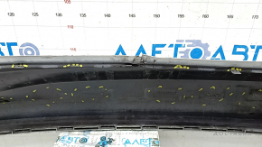 Bare rear bumper Audi A4 B8 13-16 rest without parking sensors S-Line, white, frame broken, torn, dented, broken fasteners