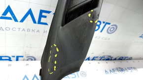 Rear bumper lip Audi A4 B8 13-16 rest sedan S-Line, torn, missing fragment, broken fasteners, scratches, dents