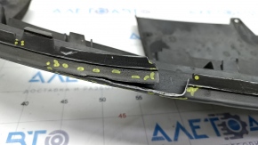 Rear bumper lip Audi A4 B8 13-16 rest sedan S-Line, torn, missing fragment, broken fasteners, scratches, dents