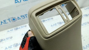 Center console trim rear Nissan Rogue 14-20 beige, scratches
