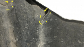 Tesla Model Y 20 rear subframe guard - worn, tears, cracks, missing fragments