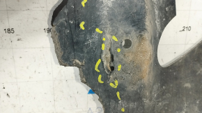 Tesla Model Y 20 rear subframe guard - worn, tears, cracks, missing fragments
