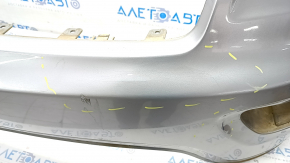 Front bumper bare top part under the trim Jeep Grand Cherokee WK2 17- silver, dented, scratches, broken fasteners, non-factory holes, made