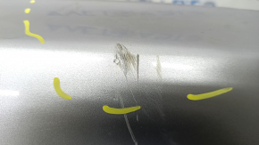 Front bumper bare top part under the trim Jeep Grand Cherokee WK2 17- silver, dented, scratches, broken fasteners, non-factory holes, made